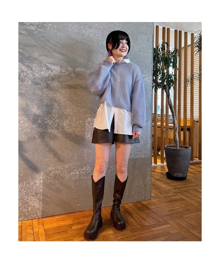 ミジェ(Mi-je)の合皮ロングブーツ14