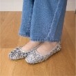 ミジェ(Mi-je)のスパンコールバレエシューズ シルバー(006)