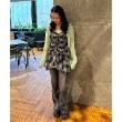 ミジェ(Mi-je)のフリンジデニムフレアパンツ15