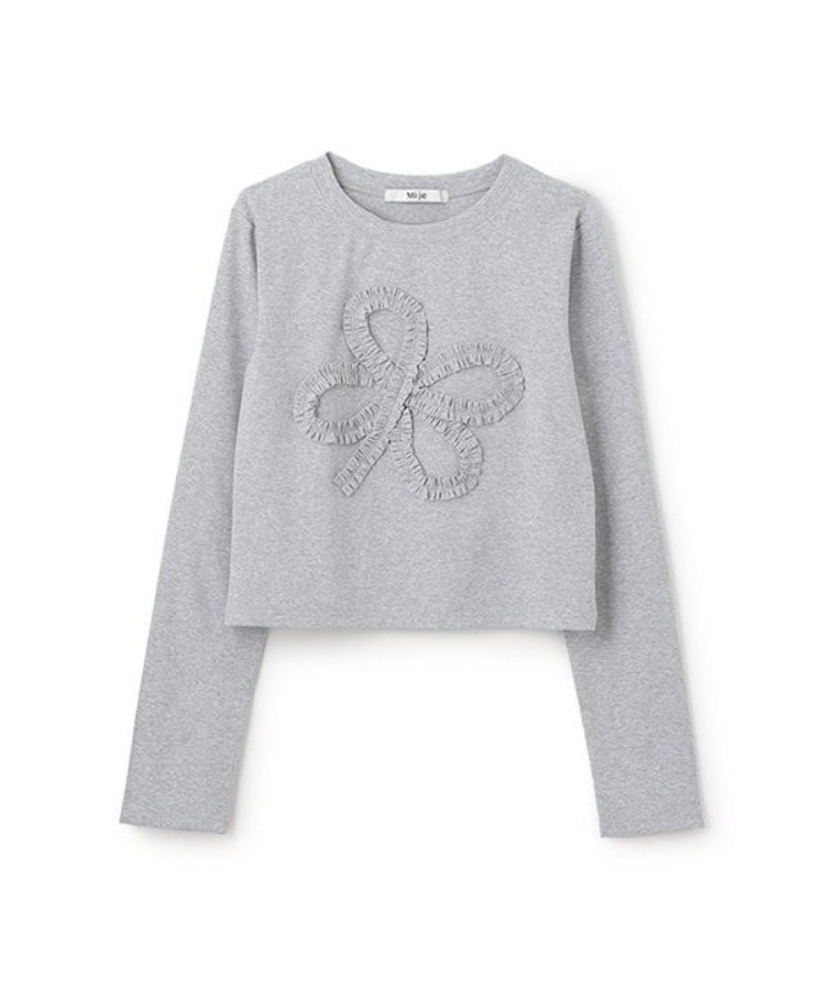 ミジェ(Mi-je)のモチーフフリル長袖Tシャツ2