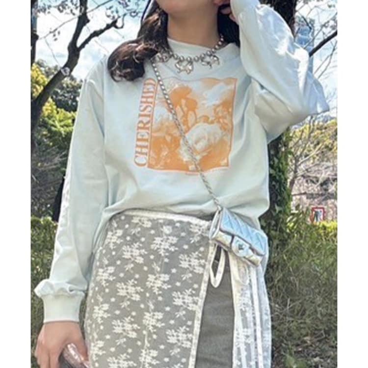 ミジェ(Mi-je)のアソートグラフィック長袖Tシャツ【韓国ファッション】 Ｔシャツ