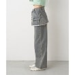 ミジェ(Mi-je)のラップ付デニムワイドパンツ3