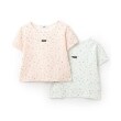 ミジェ(Mi-je)の小花柄ワッフル半袖Tシャツ11