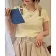 ミジェ(Mi-je)のビスチェレイヤード風半袖テレコ アイボリー(104)