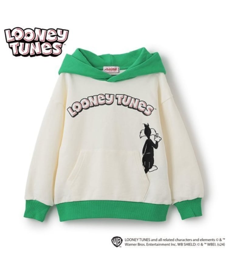 ミニマル(MINIMAL)の【LOONEY TUNES】配色パーカー グリーン(022)