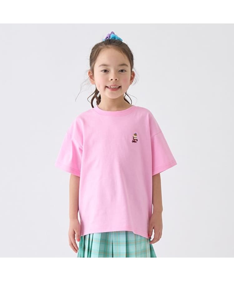 ミニマル(MINIMAL)の【防汚加工】半袖Tシャツ刺しゅうアソート ピンク(071)
