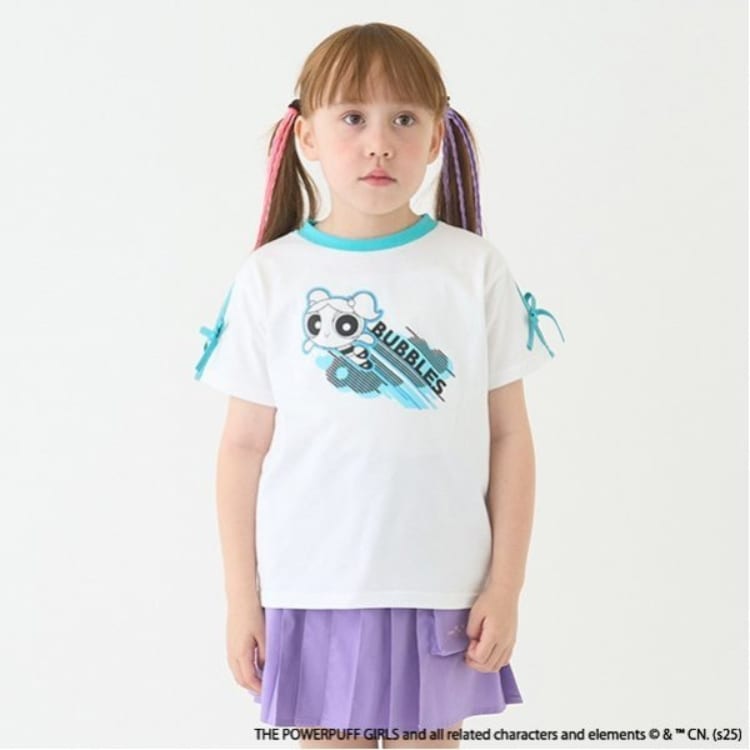 ミニマル(MINIMAL)の【防汚加工】【パワーパフ ガールズ】短丈Tシャツ Ｔシャツ