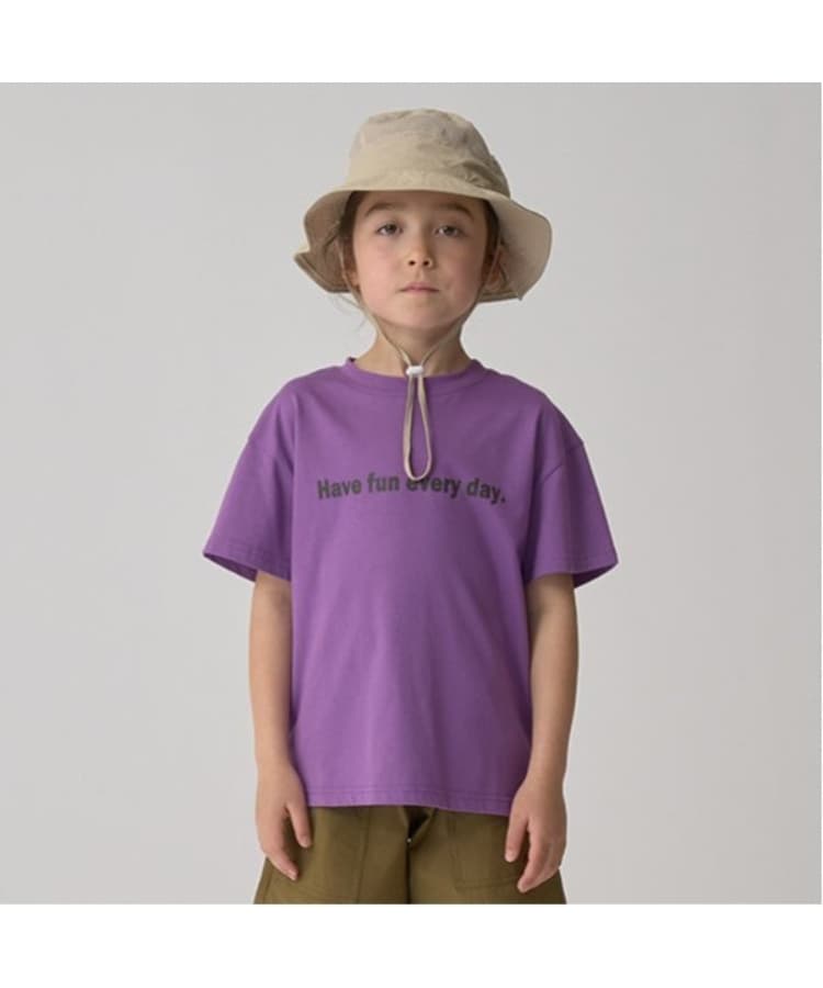 ミニマル(MINIMAL)の【防汚撥水】アソートロゴ系プリントTシャツ パープル(081)