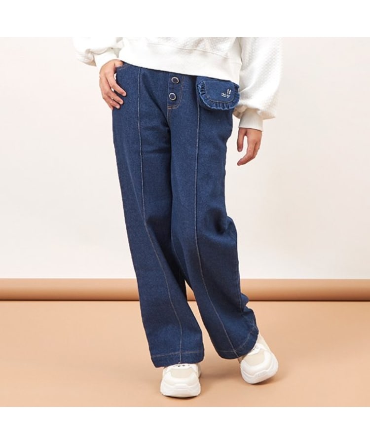 ケーピー(KP)のtroislapins(トロワラパン)移動ポケット付きデニムパンツ(140～160)11