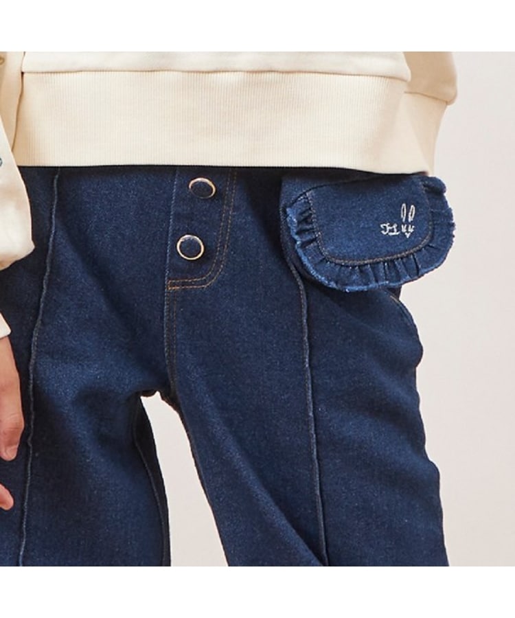ケーピー(KP)のtroislapins(トロワラパン)移動ポケット付きデニムパンツ(140～160)12
