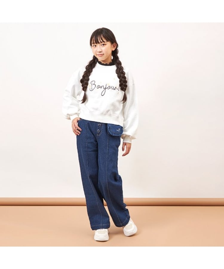 ケーピー(KP)のtroislapins(トロワラパン)移動ポケット付きデニムパンツ(140～160)14