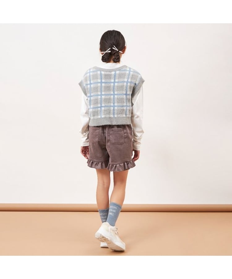 ケーピー(KP)のtroislapins(トロワラパン)ストレッチスウェードショートパンツ(140～160)14