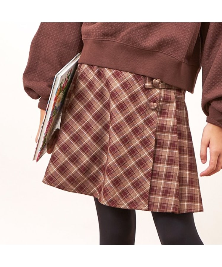ケーピー(KP)のtroislapins(トロワラパン)ラッププリーツスカート(140～160)5