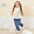 ケーピー(KP)のKP coucou(ケーピーククー)裾リボンデニム風パンツ(80～140)14
