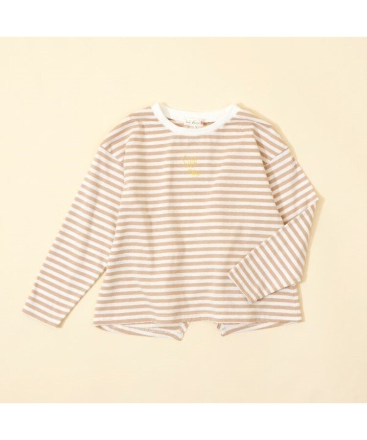 ケーピー(KP)のKP coucou?(ケーピーククー)ワンポイント刺繍長袖ボーダーTシャツ(80～140)18