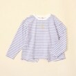ケーピー(KP)のKP coucou?(ケーピーククー)ワンポイント刺繍長袖ボーダーTシャツ(80～140)4