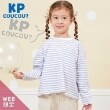 ケーピー(KP)のKP coucou?(ケーピーククー)ワンポイント刺繍長袖ボーダーTシャツ(80～140) ラベンダー(080)
