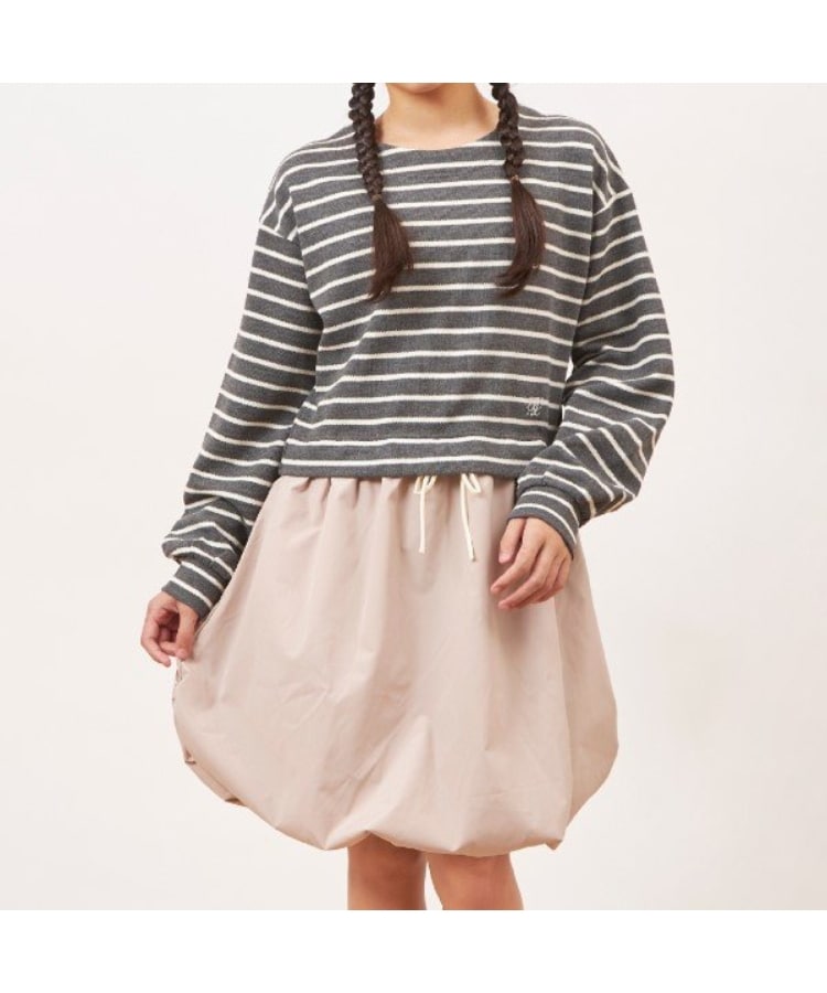 ケーピー(KP)のtroislapins(トロワラパン)鹿の子ボーダーワンピース(140～160)7