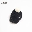 ケーピー(KP)のKPDECO(ケーピーデコ)ボア梵天付きキャップ(M～L) ブラック(219)
