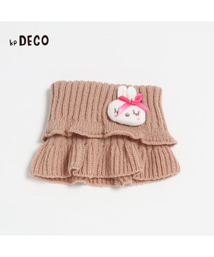ケーピー(KP)のKPDECO(ケーピーデコ)mimi付きニットスヌード(S) モカブラウン(542)