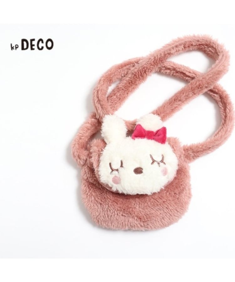 ケーピー(KP)のKPDECO(ケーピーデコ)mimi付きシャギーフリースポシェット(Free) ピンク(074)
