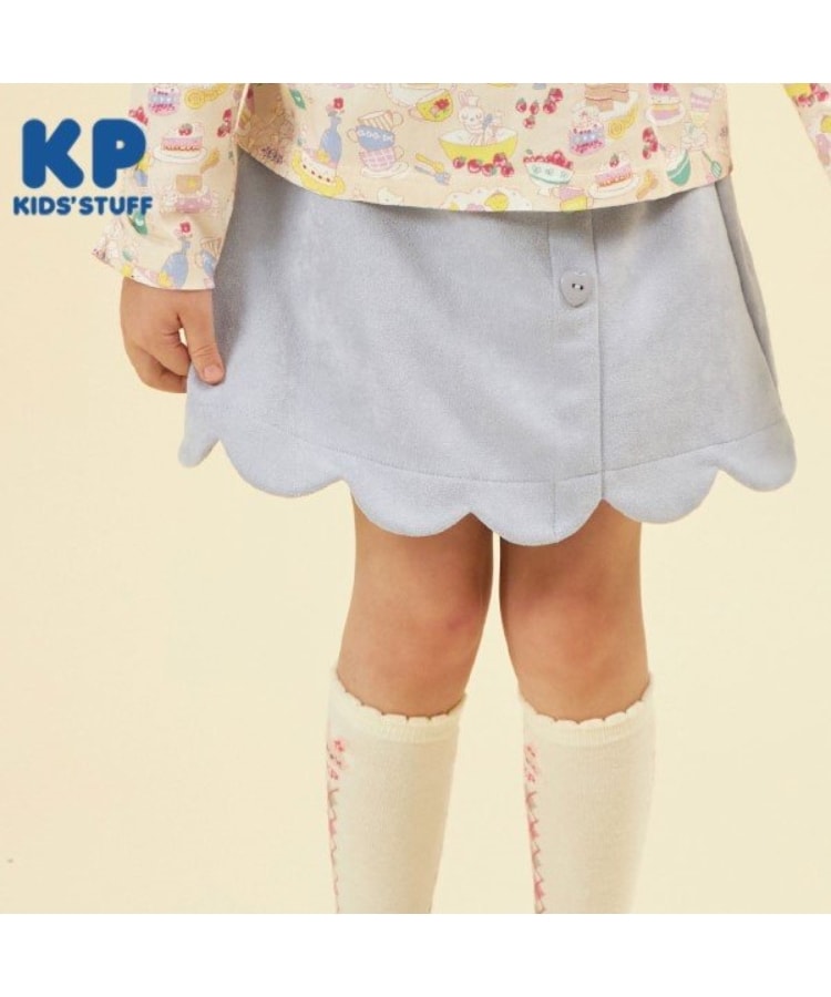 ケーピー(KP)のKP スカラップスウェードキュロット(110～160) ブルー(091)