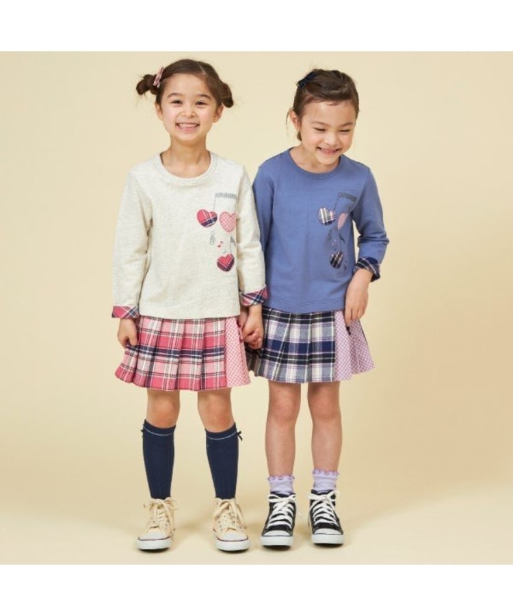 ケーピー(KP)のKP チェックプリーツリボン付きスカパン(90～160)10