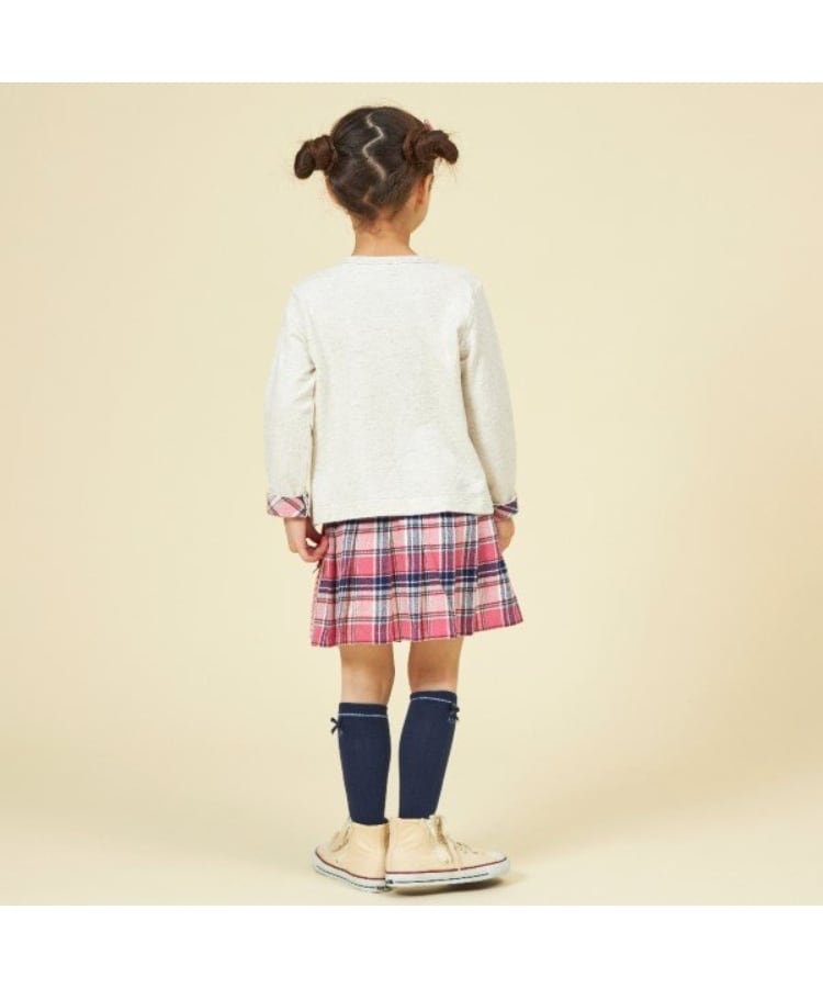 ケーピー(KP)のKP チェックプリーツリボン付きスカパン(90～160)18