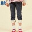 ケーピー(KP)のKP 裾折り返しデニム風ニットツイルパンツ(100～160) ネイビー(094)