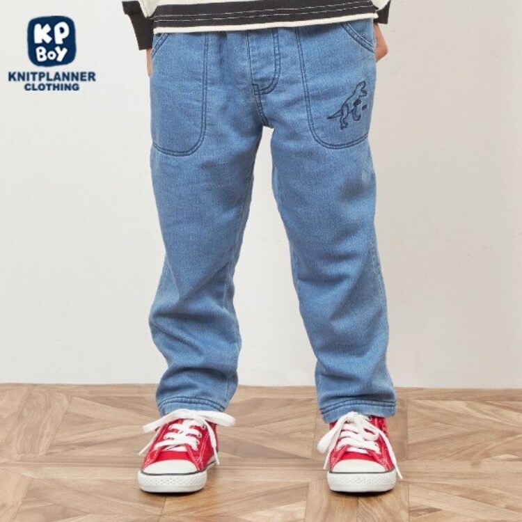ケーピー(KP)のKPBOY 恐竜刺しゅうデニムニットパンツ(80～140) その他