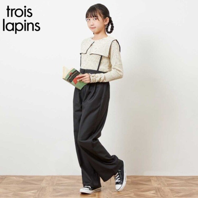 ケーピー(KP)のtroislapins サスペンダー付きワイドパンツ(140～160) その他