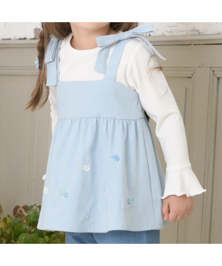 ケーピー(KP)のKP 肩リボンビスチェ&長袖Tシャツセット(110～150)2