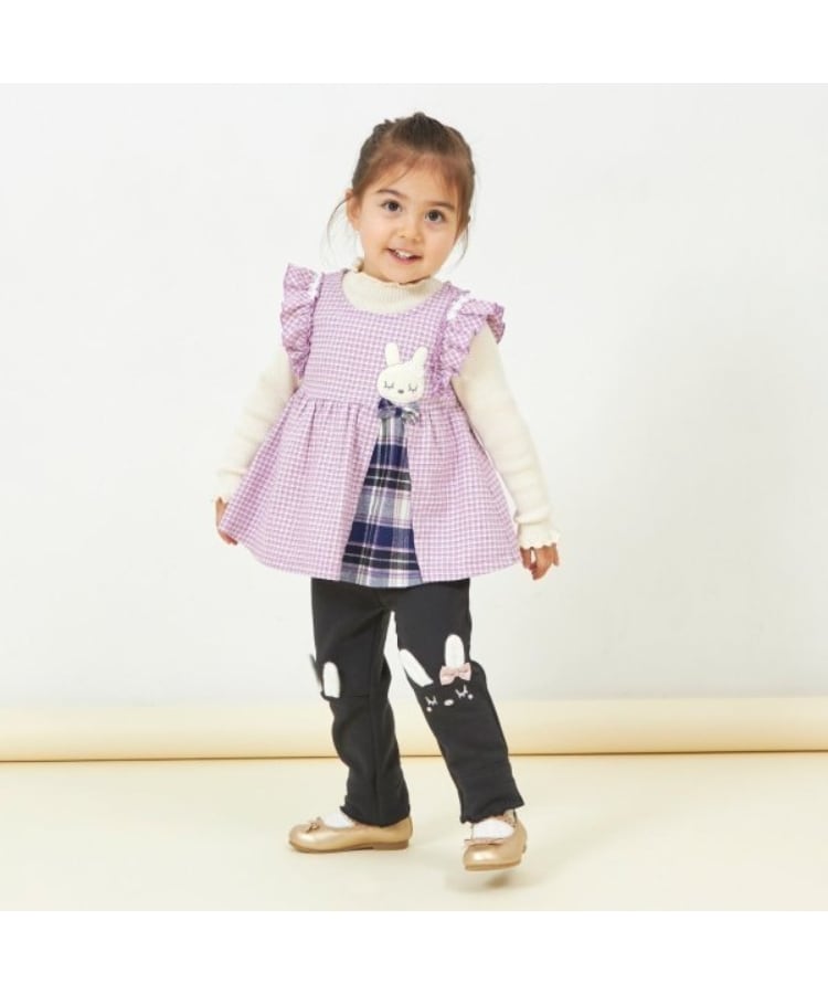 ケーピー(KP)のKP うさぎチェック半袖ワンピブルマセット(80～100)9