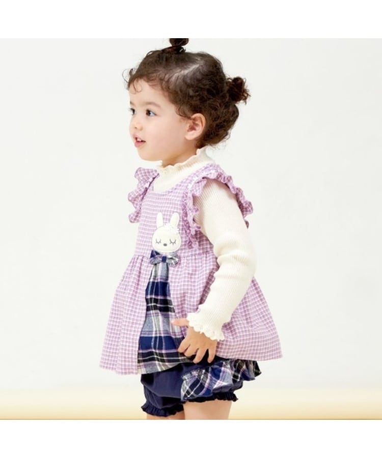 ケーピー(KP)のKP うさぎチェック半袖ワンピブルマセット(80～100)19