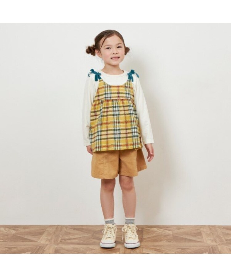ケーピー(KP)のKP チェック肩リボン付ドッキングチュニック(80～150)10