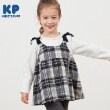 ケーピー(KP)のKP チェック肩リボン付ドッキングチュニック(80～150) ブラック(219)
