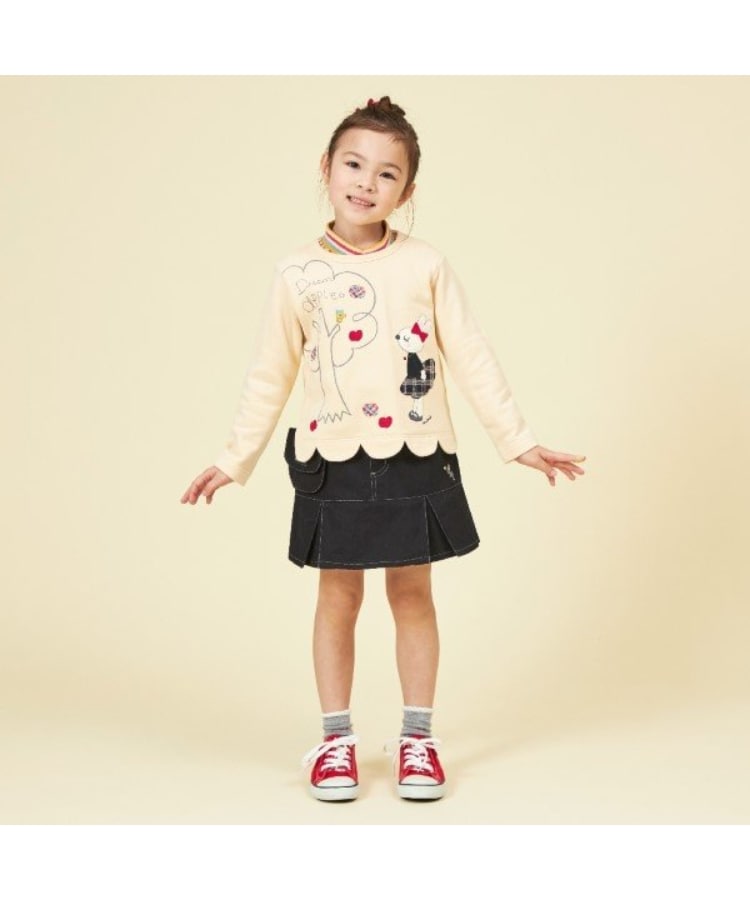 ケーピー(KP)のKP うさぎりんごアップリケスカラップトレーナー(80～140)5