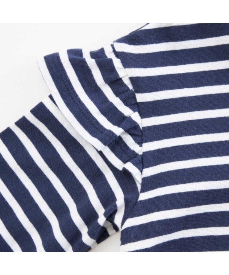 ケーピー(KP)のKP 肩フリルボーダー長袖Tシャツ(100～160)6