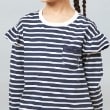 ケーピー(KP)のKP 肩フリルボーダー長袖Tシャツ(100～160)4