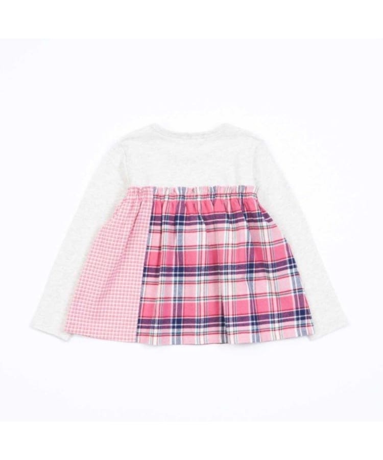 ケーピー(KP)のKP チェック切り替えリボン付き長袖Tシャツ(80～150)2