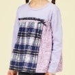 ケーピー(KP)のKP チェック切り替えリボン付き長袖Tシャツ(80～150)6