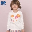 ケーピー(KP)のKP コスモスアップリケ長袖Tシャツ(80～140) オフホワイト(003)