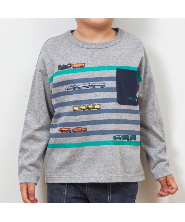 ケーピー(KP)のKPBOY 日本製/電車モチーフの長袖Ｔシャツ(80～130)11