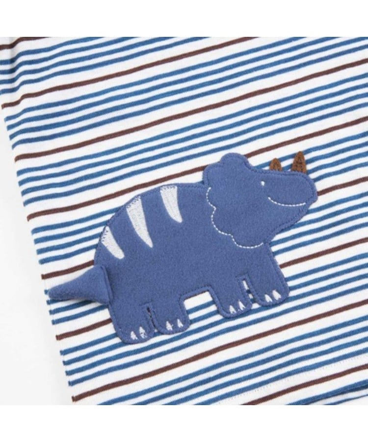 ケーピー(KP)のKPBOY 恐竜のマルチボーダー長袖Ｔシャツ(80～120)4