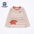 ケーピー(KP)のKPBOY 恐竜のマルチボーダー長袖Ｔシャツ(80～120) オレンジ(066)