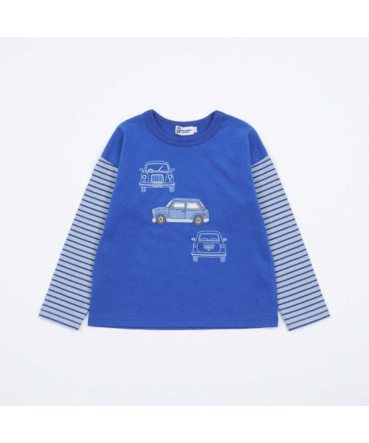 ケーピー(KP)のKPBOY 車モチーフの袖ボーダー長袖Ｔシャツ(80～140)1