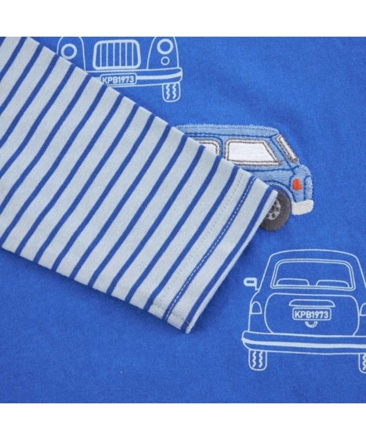 ケーピー(KP)のKPBOY 車モチーフの袖ボーダー長袖Ｔシャツ(80～140)14