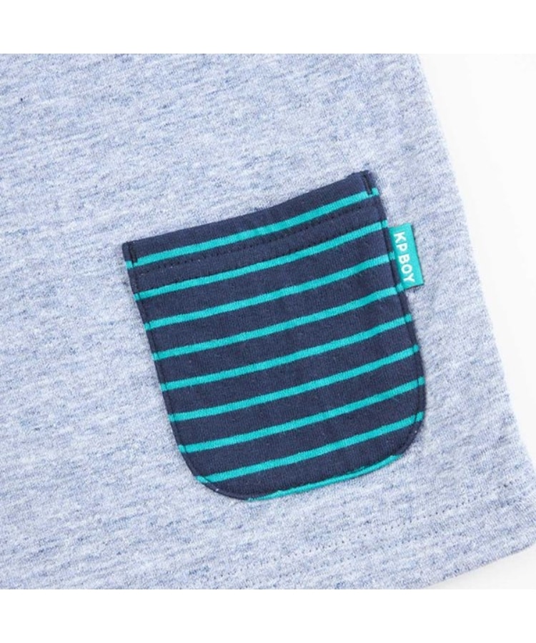 ケーピー(KP)のKPBOY クマモチーフの接結ボーダー天竺長袖Ｔシャツ(80～110)19