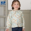 ケーピー(KP)のKP ビッグカラーコスモス柄ブラウス(100～150) ブルー(091)