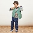 ケーピー(KP)のKPBOY 恐竜リバーシブル裏ボア中綿ベスト(80～130)1